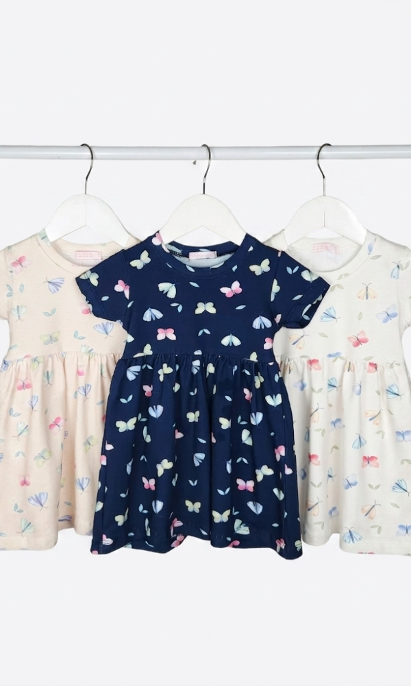 Alternative view of Vestido Beba Mariposas Alg Lycra Manga Corta