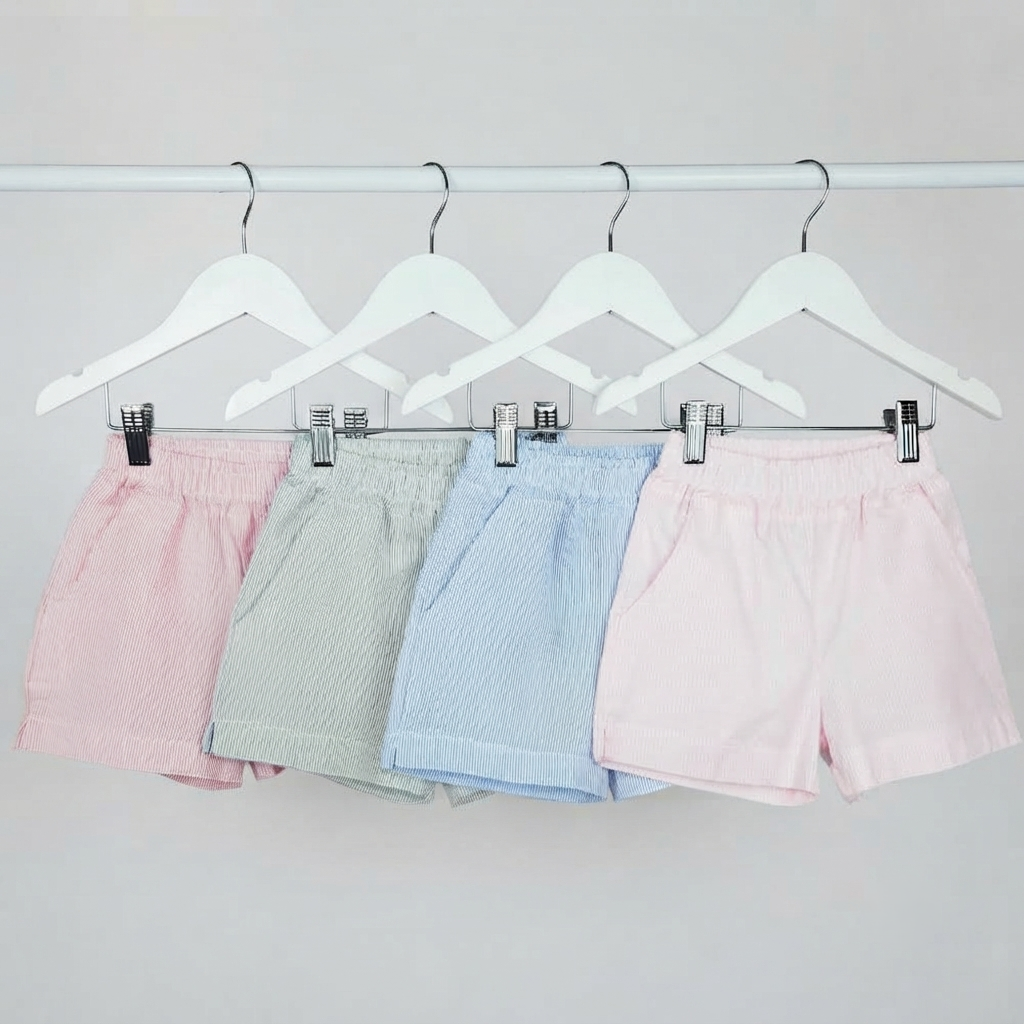 Short Nena Poplin Rayado Vertical - Imagen 2