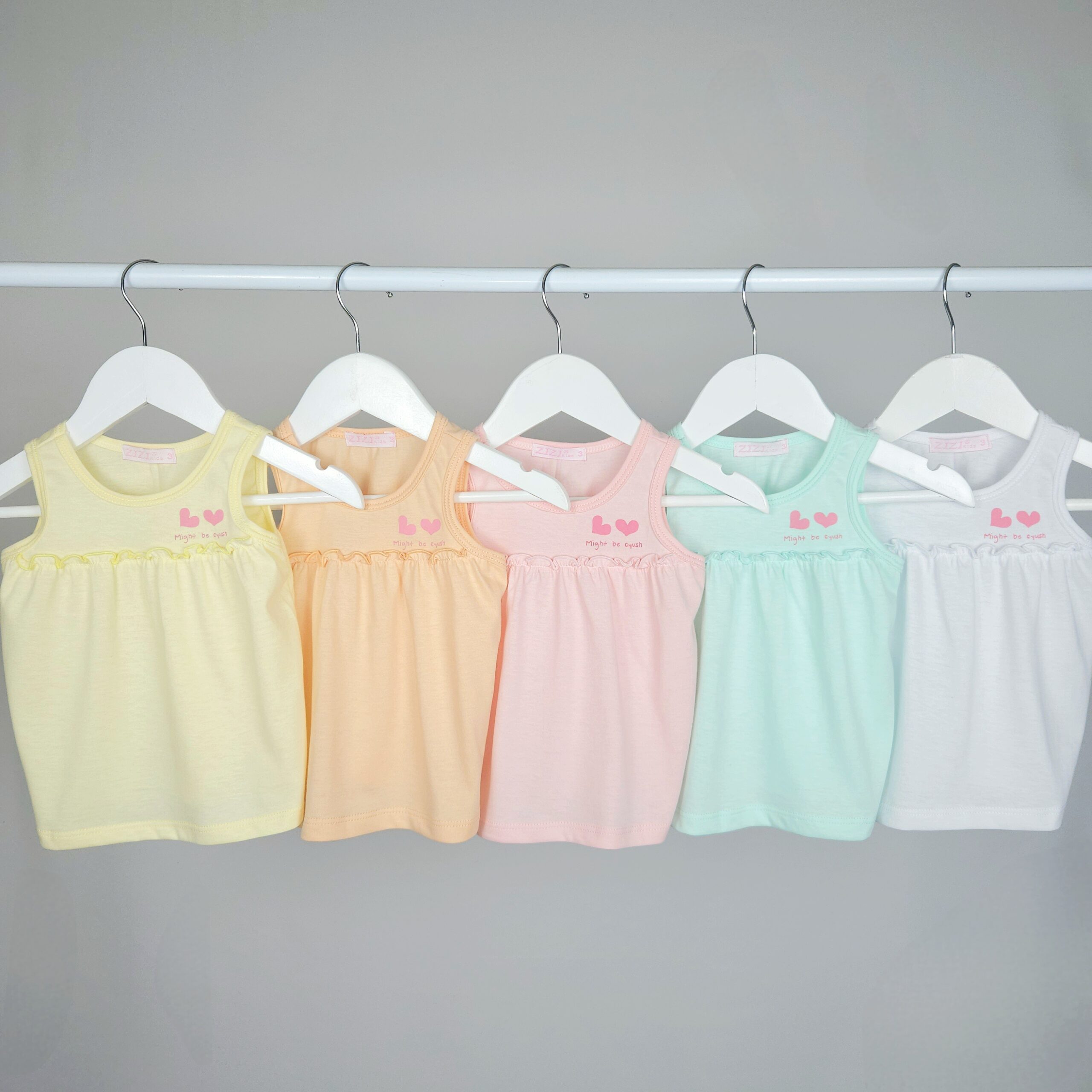 Musculosa Beba 2 Corazones con Canesu Frunce Ruletex - Imagen 2