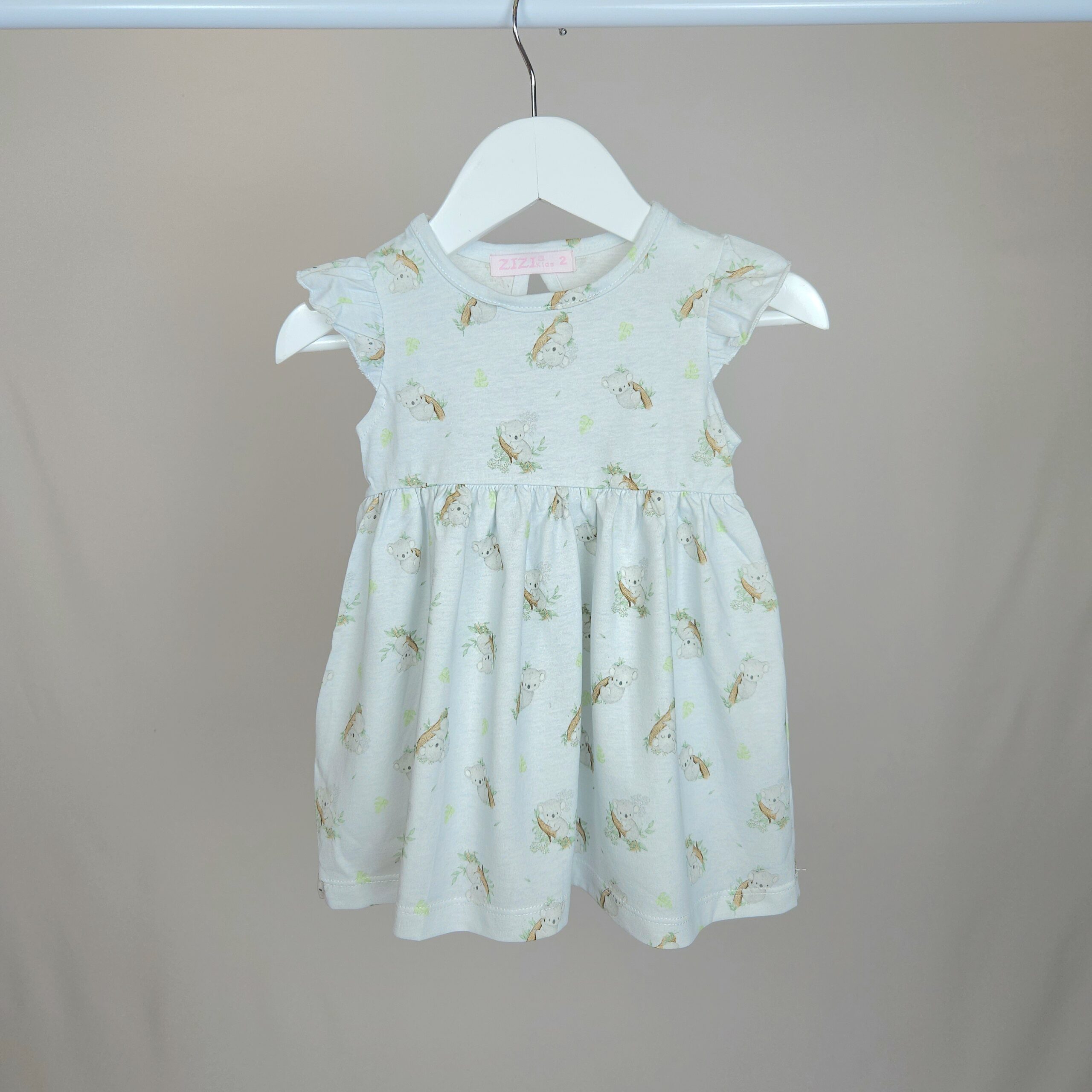Vestido Beba Jersey Alg. Koalas c/Boladito y Gota espalda *LIQUIDACIÓN*