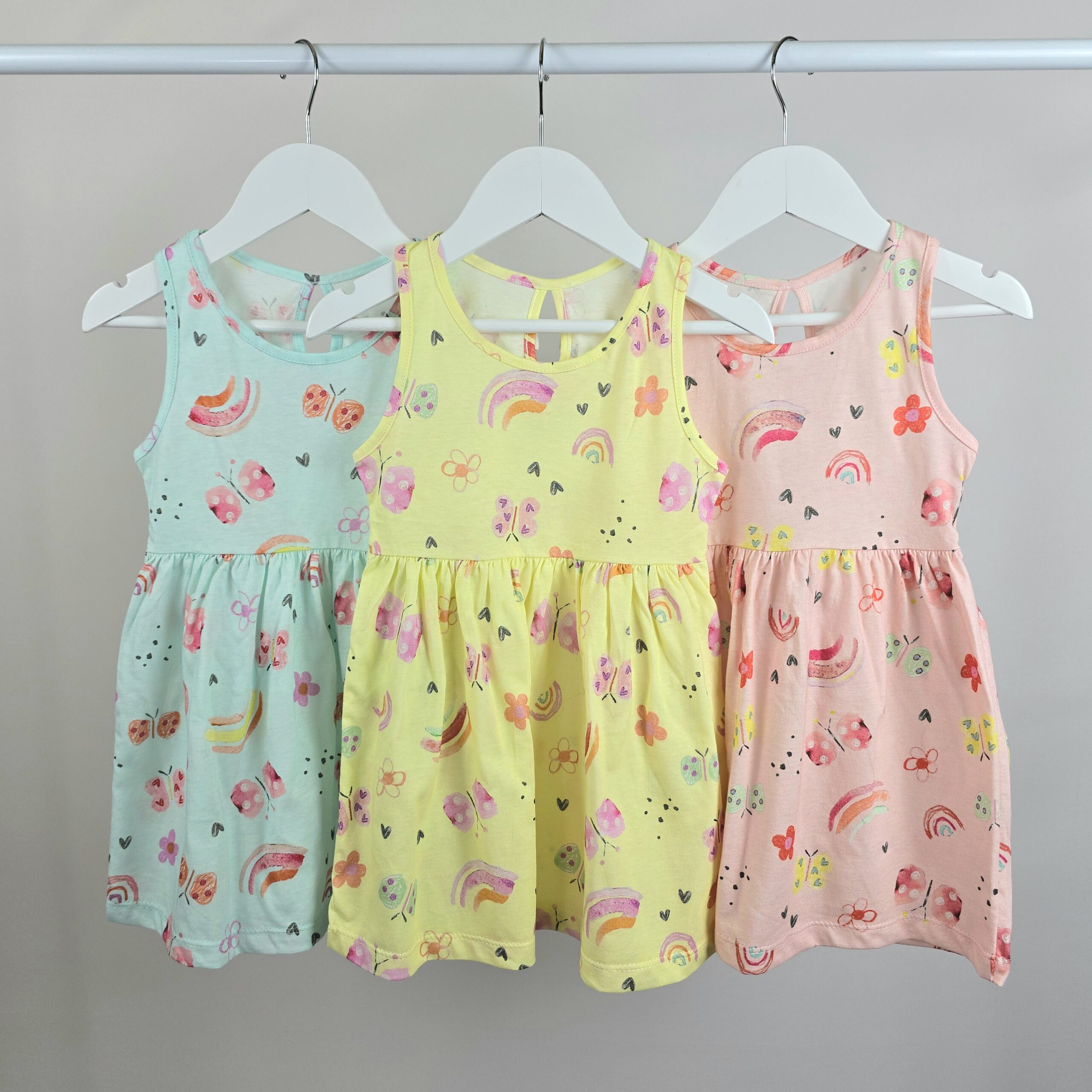 Vestido C/Gota Jersey Alg.Mariposa Arcoiris *LIQUIDACIÓN* - Imagen 2