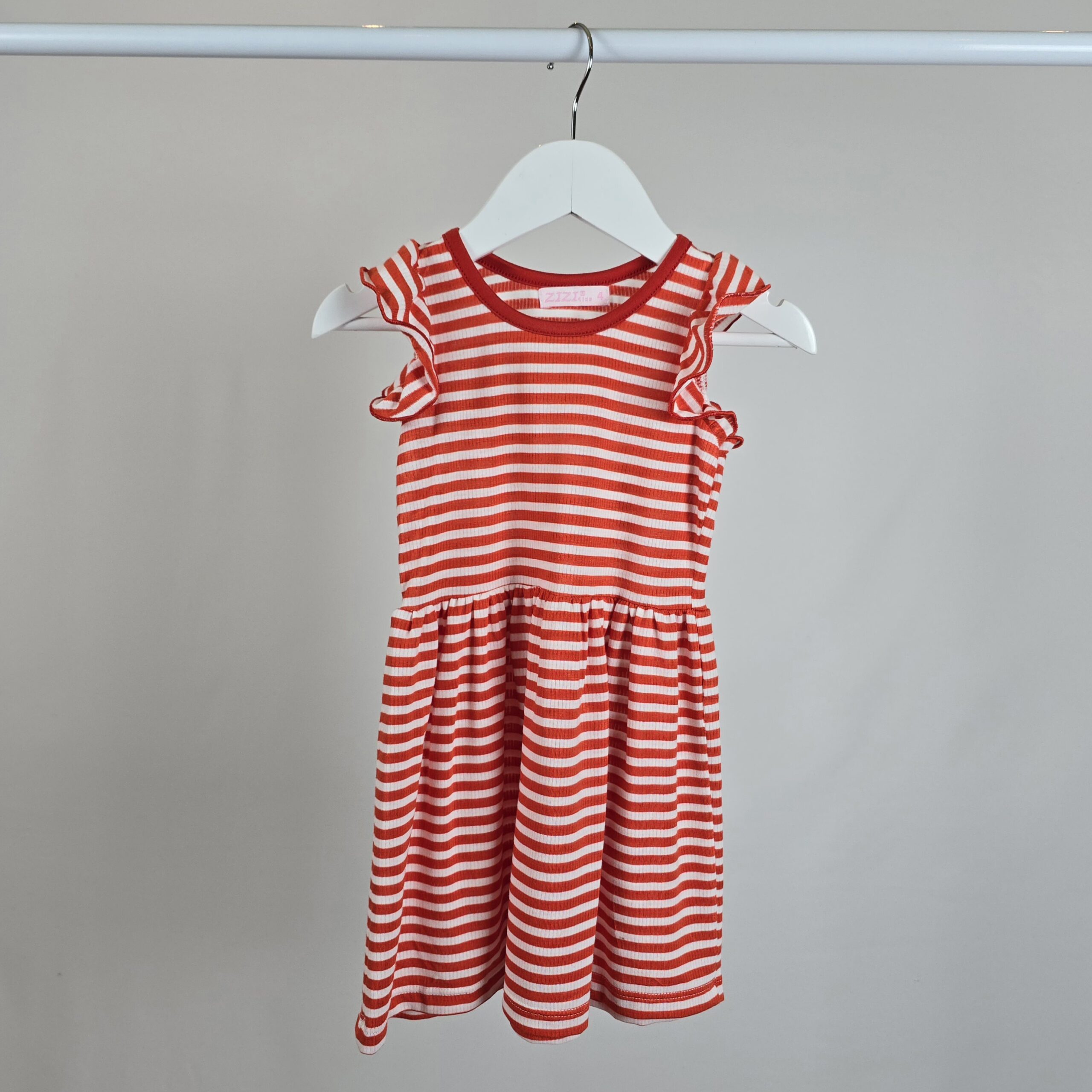 Vestido Nena Morley Viscosa Rayado con Bolado Ruletex *LIQUIDACIÓN*