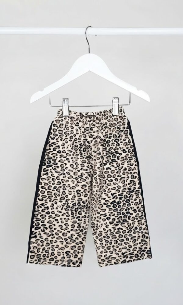 Palazzo Beba Animal Print con Tiras Laterales